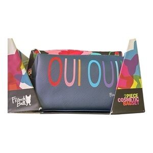 NWT-FRENCH BULL-TWO PIECE COSMETIC BAGS